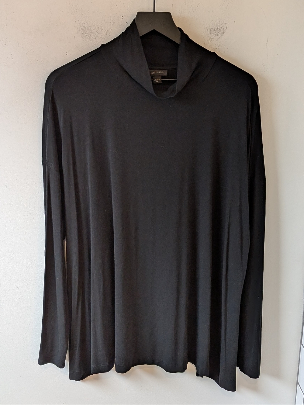 J. Jill Wearever Collection Black Mock Neck Long Sleeve Shirt 3X